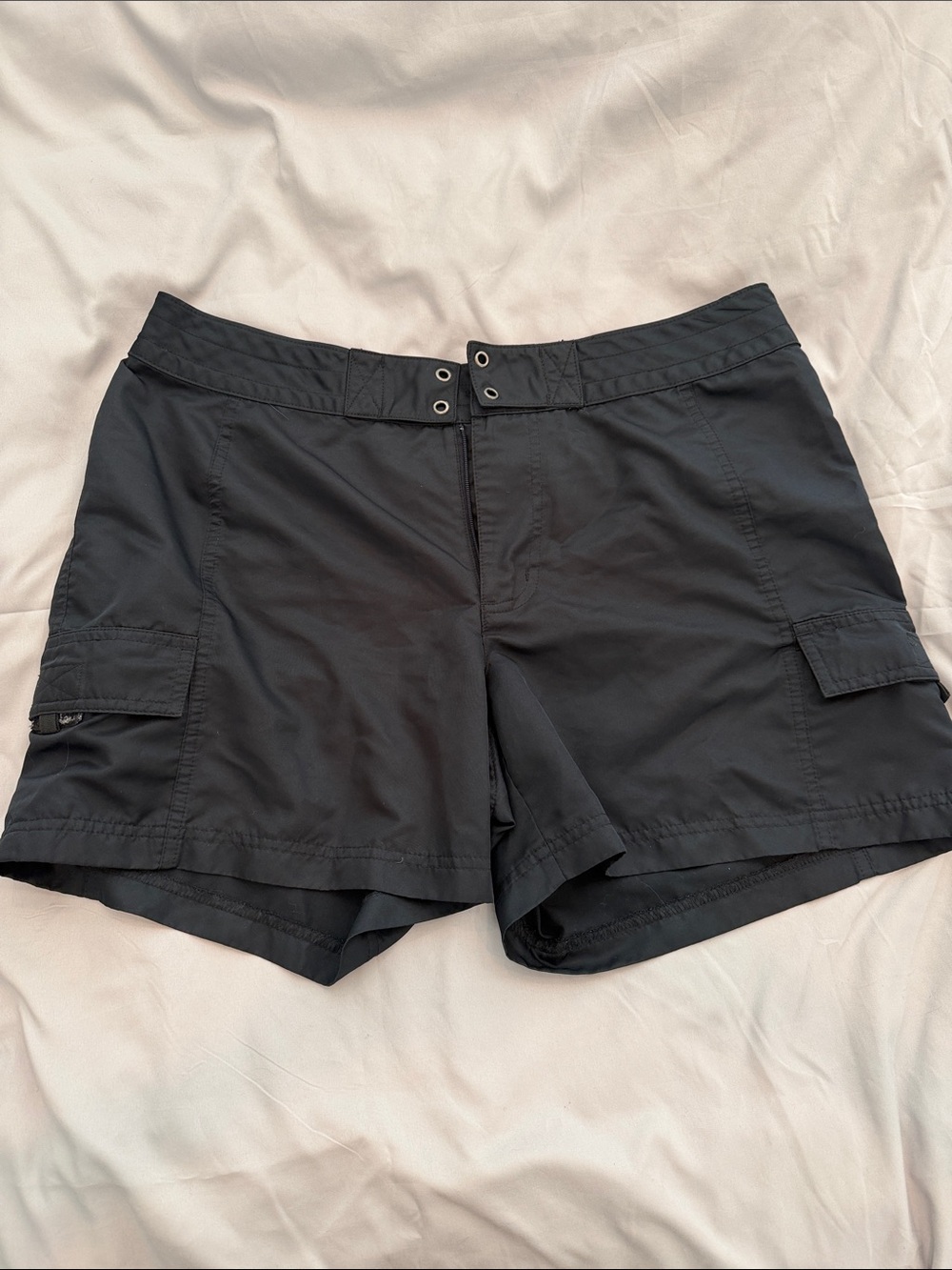 Natural Reflections Black Women's Swim Shorts with Cargo Pockets